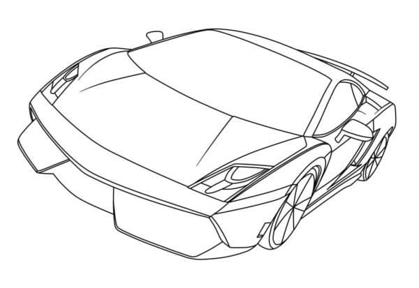 Retrato De Lamborghini para colorir