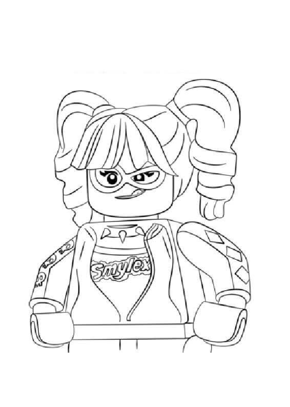 Retrato de Lego Harley Quinn para colorir