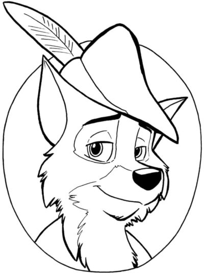 Retrato de Robin Hood para colorir