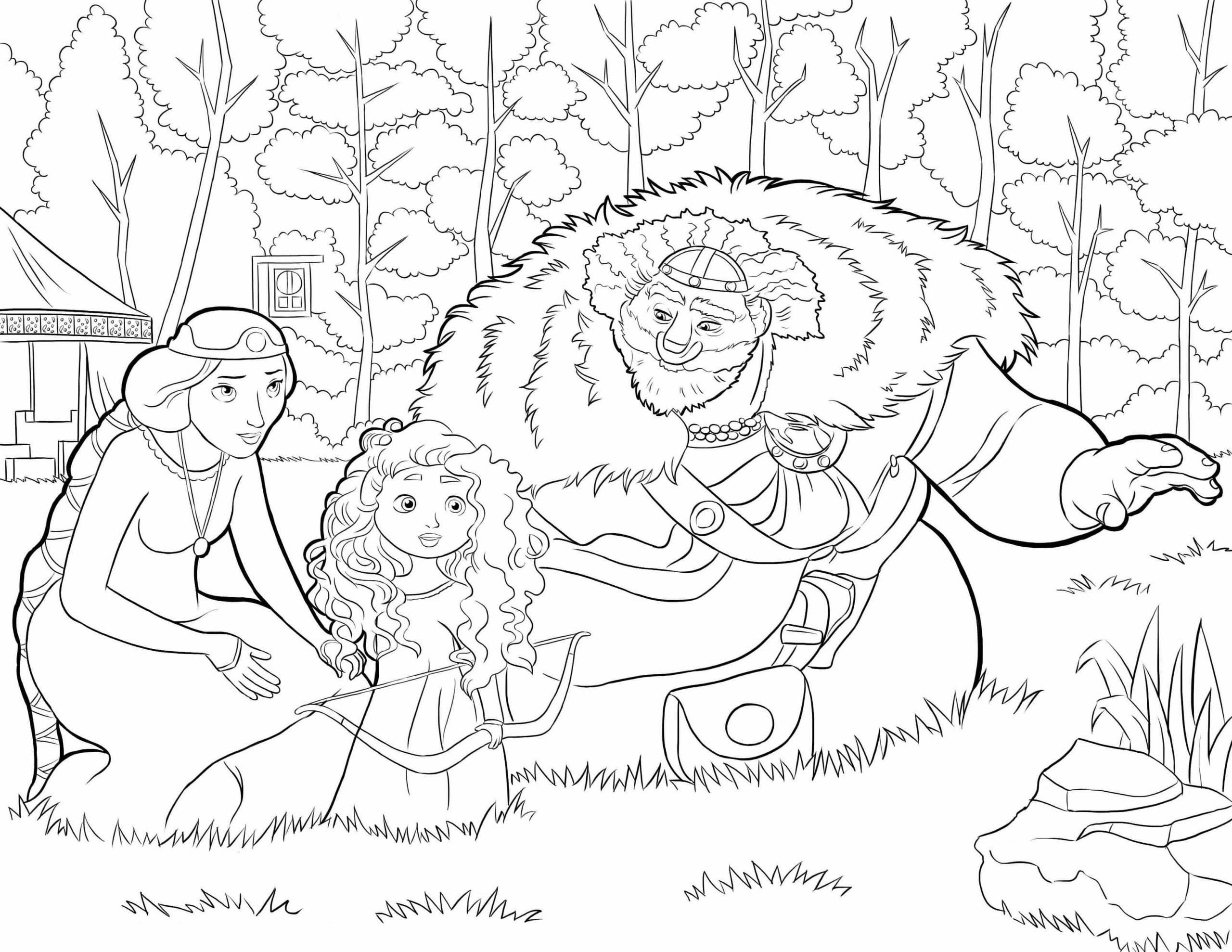 Rey Fergus y Familia para colorir