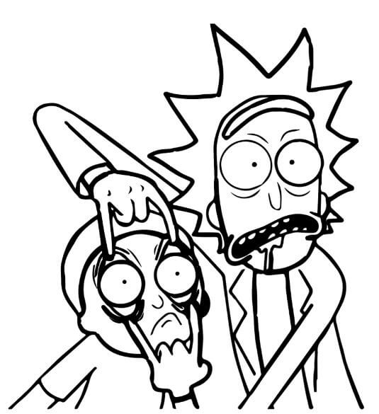 Rick y Morty para colorir