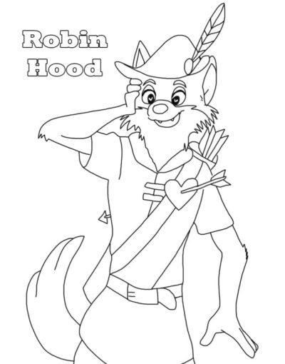 Dibujos de Robin Hood Enamorado para colorear