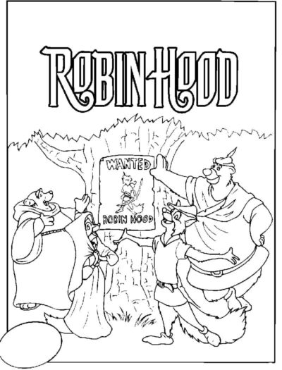 Dibujos de Robin Hood Es Buscado para colorear