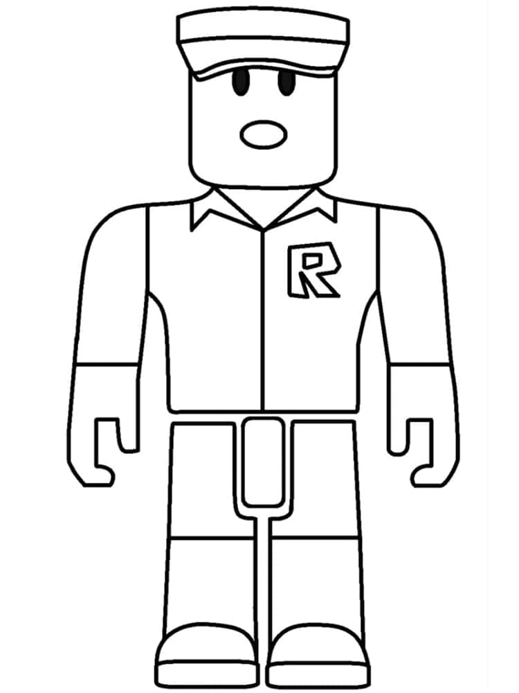 Dibujos de Roblox dos personajes para colorear