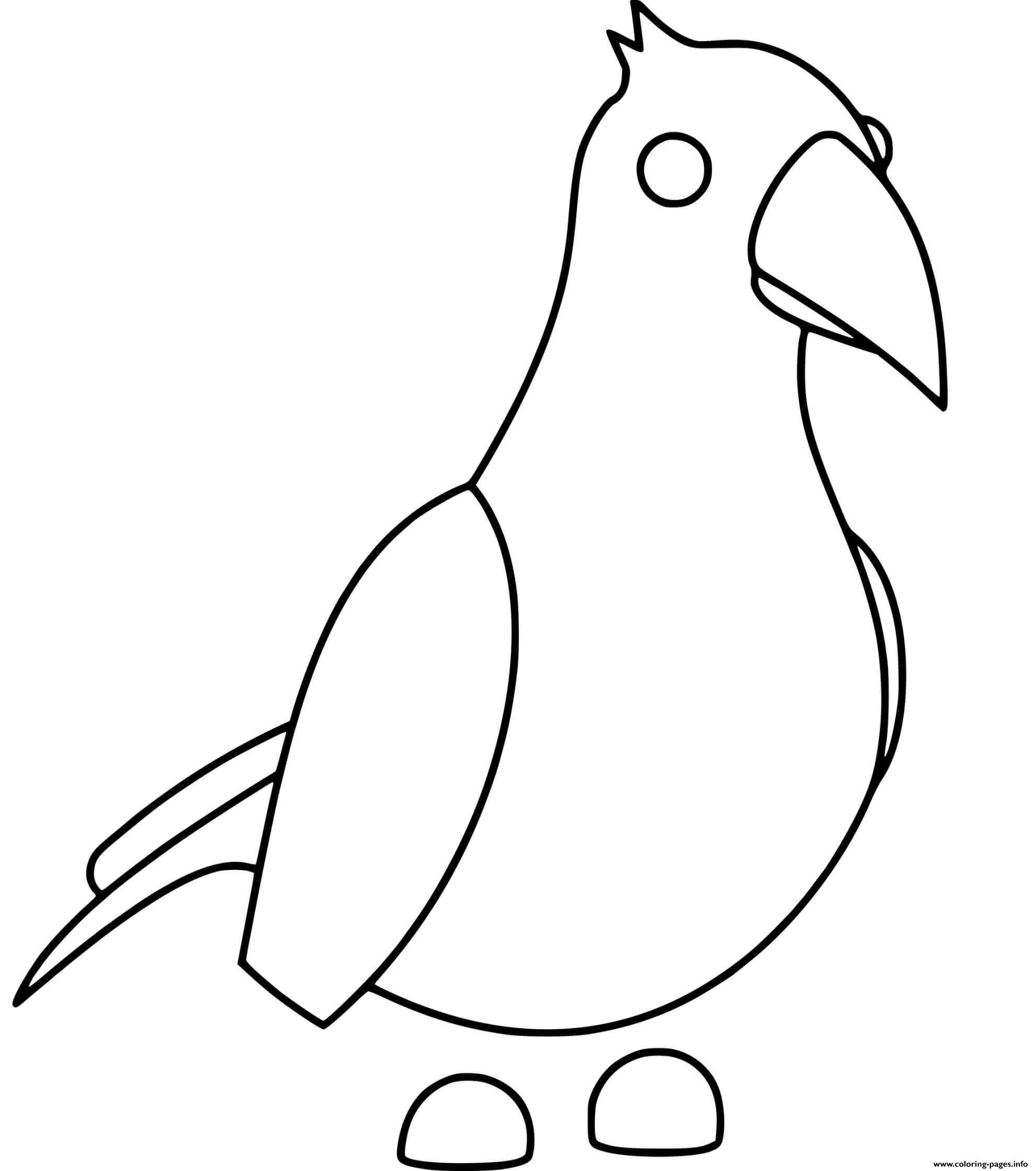 Dibujos de Roblox me Adopta Cuervo para colorear