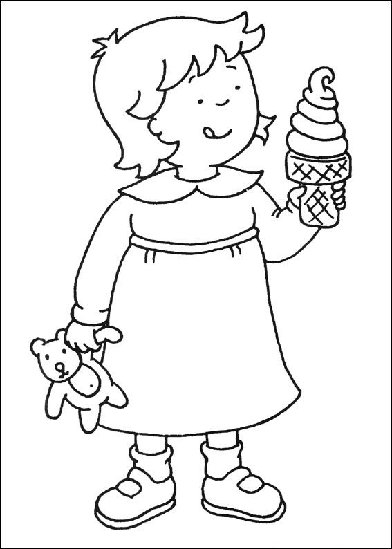 Rosie Comiendo Helado para colorir