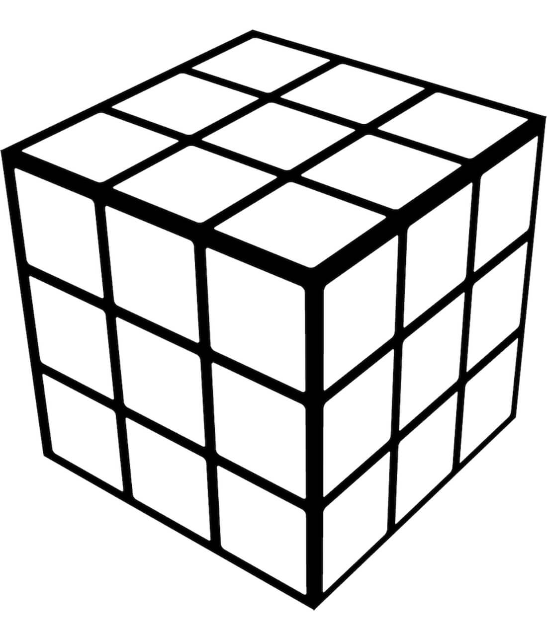 Dibujos de Rubic Geométrico para colorear
