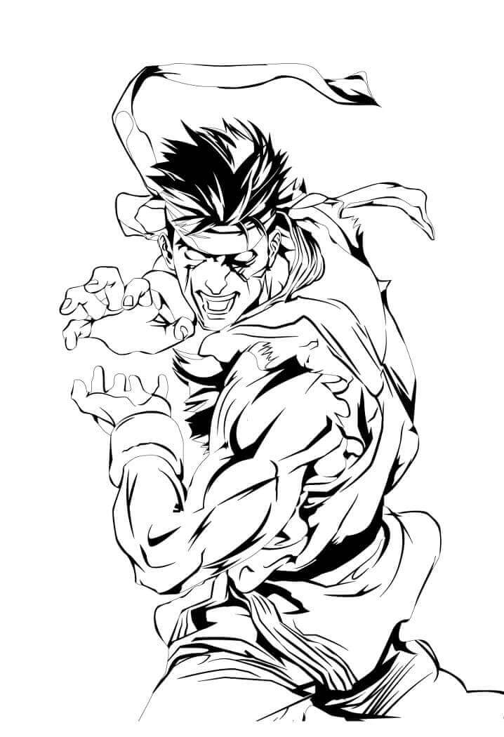 Ryu Kamehameha para colorir