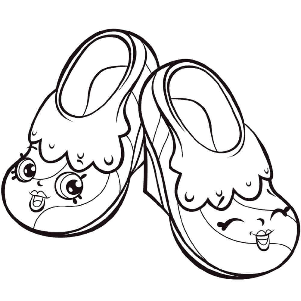 Dibujos de Saltar y Voltear las Zapatillas de Hadas Shopkin para colorear