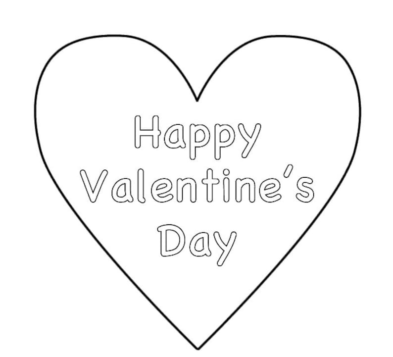 Dibujos de San Valentín Con Niños para colorear