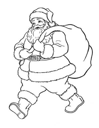 Dibujos de Santa Claus Ambulante para colorear