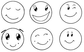 Dibujos de Seis Cara Sonriente para colorear