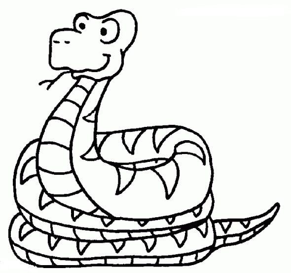 Dibujos de Serpiente Grande para colorear
