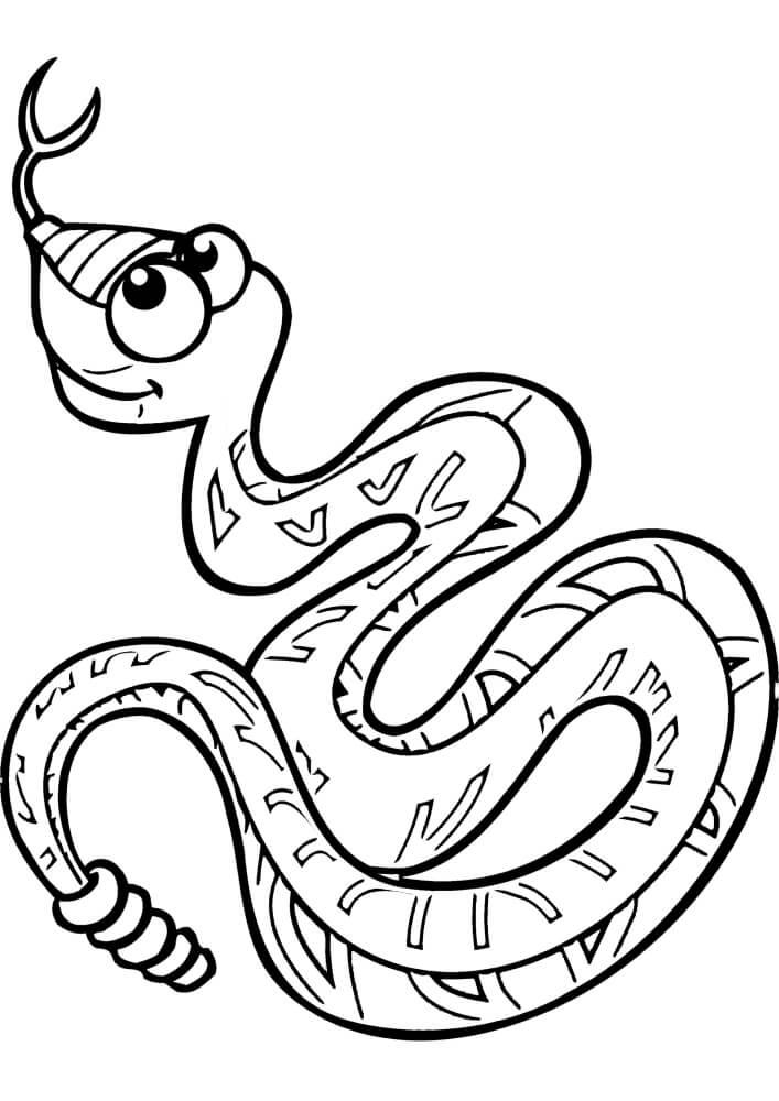 Dibujos de Serpiente Normal para colorear