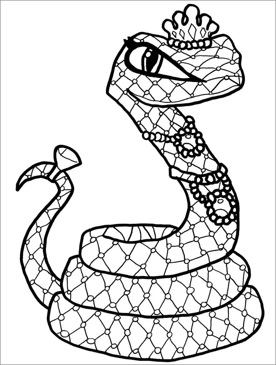 Dibujos de Serpiente Reina para colorear
