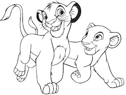 Simba y Amigo para colorir