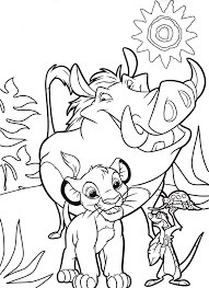 Dibujos de Simba y Amigos en la Selva para colorear
