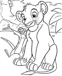 Simba y Timon para colorir