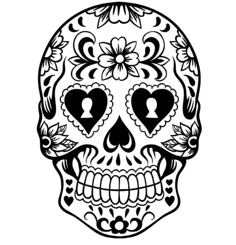 Símbolo Del Día De Los Muertos para colorir