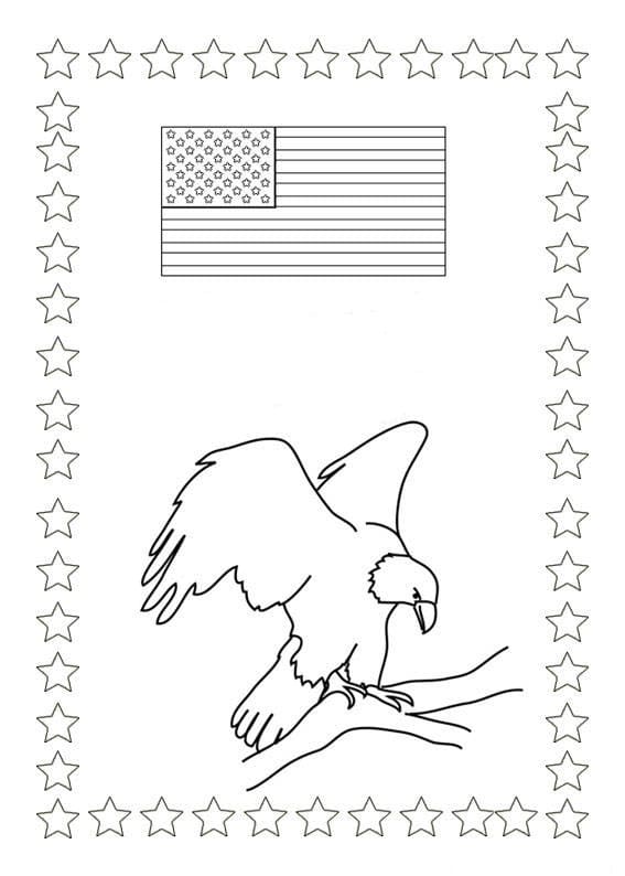 Símbolo EE.UU. para colorir