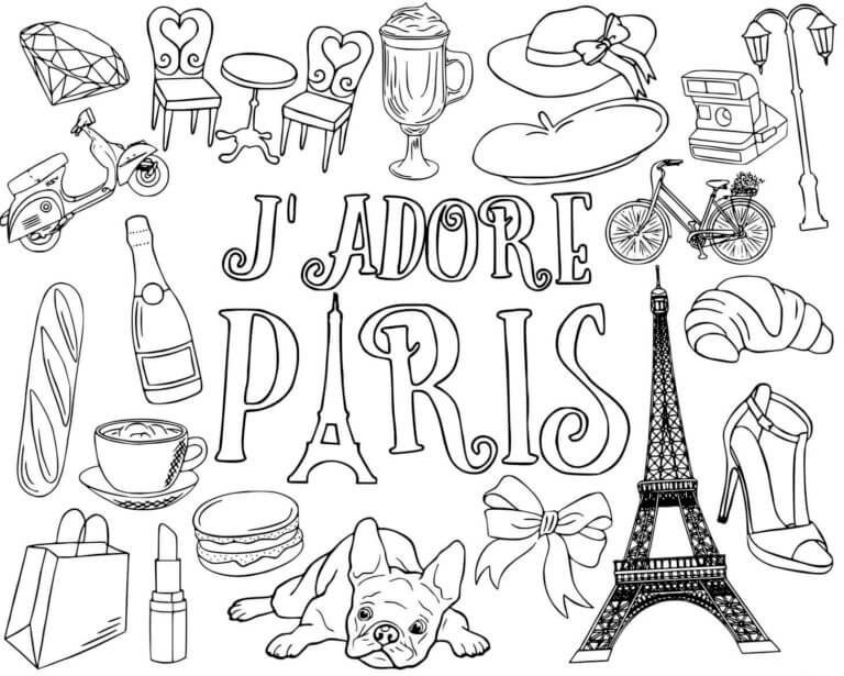 Dibujos de Símbolos De Francia para colorear
