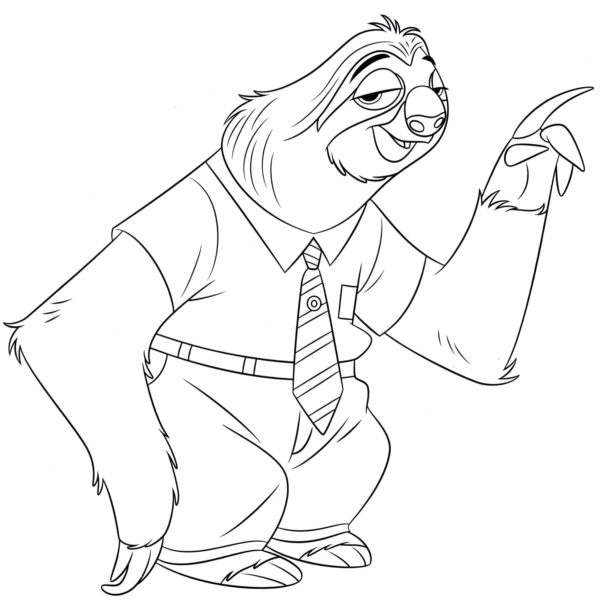 Sloth, el Colega de Blitz para colorir