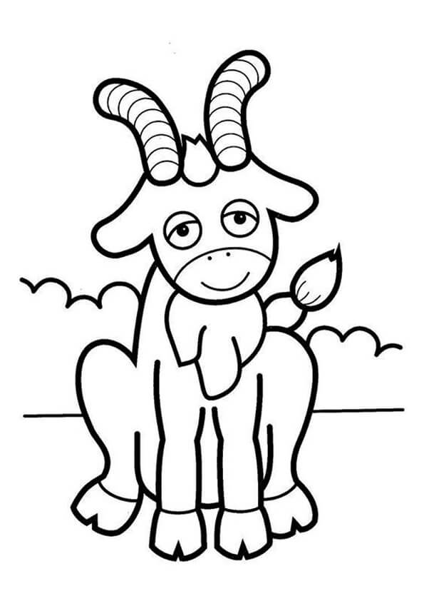 Smiling Goat para colorir