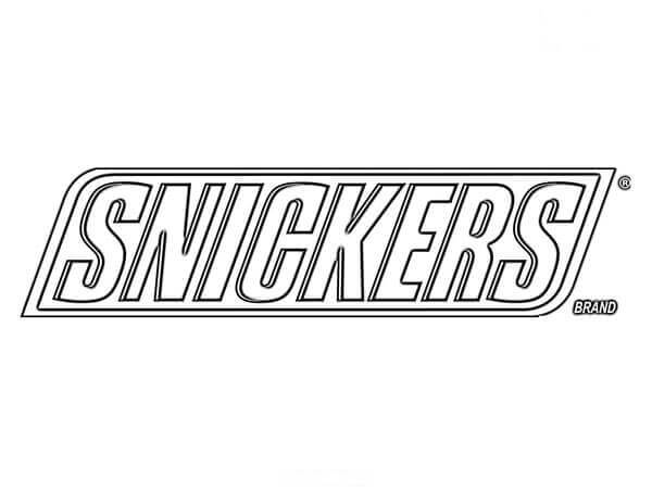 Dibujos de Snickers Con Logo para colorear
