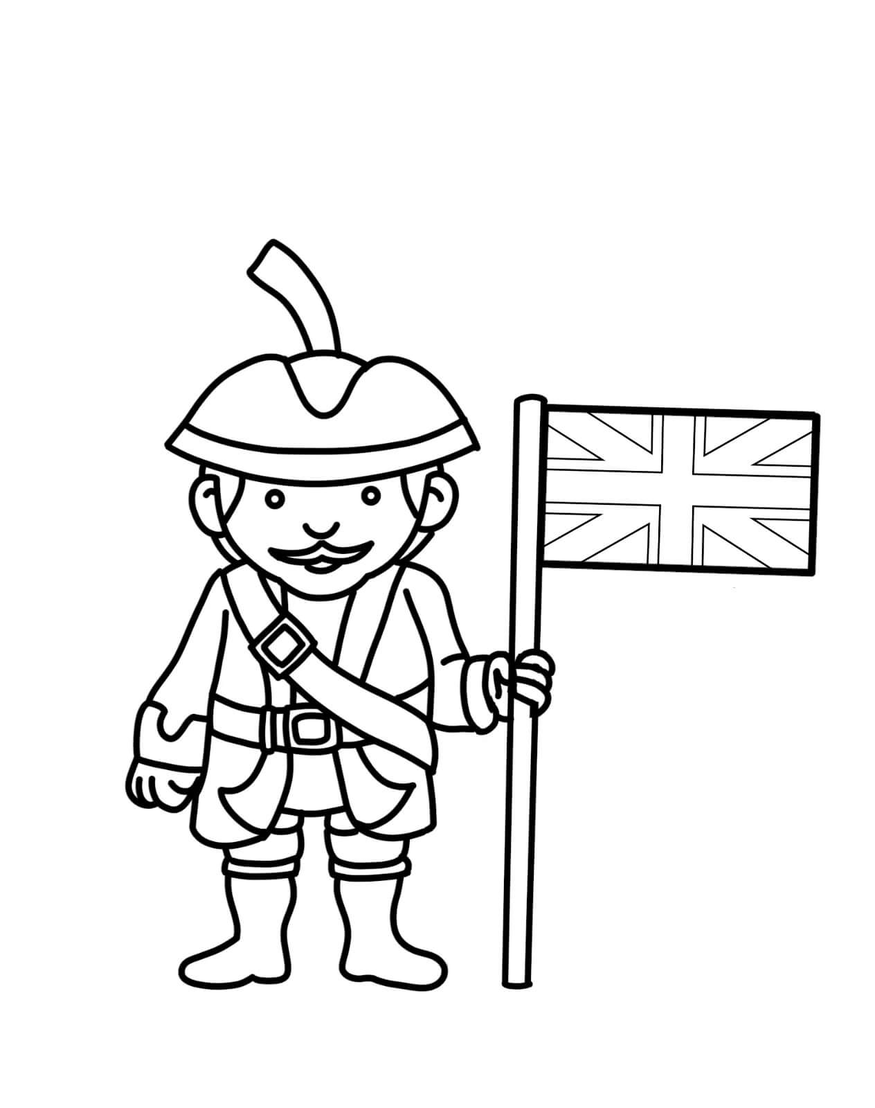 Dibujos de Soldado Británico para colorear