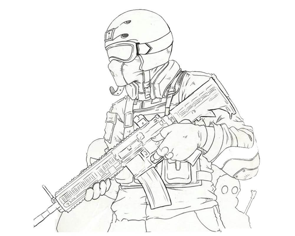 Soldado Fortnite para colorir