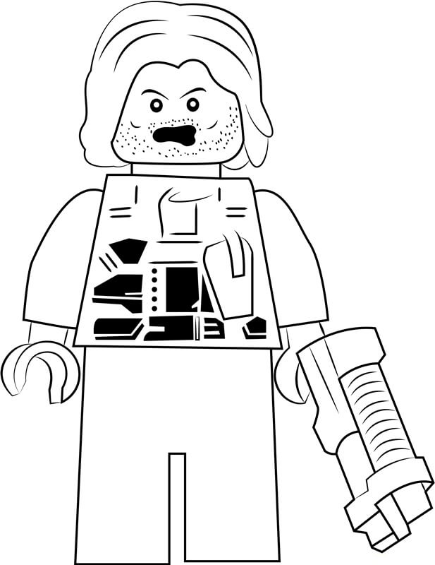 Soldado de Invierno Lego para colorir