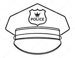 Sombrero de Policía para colorir