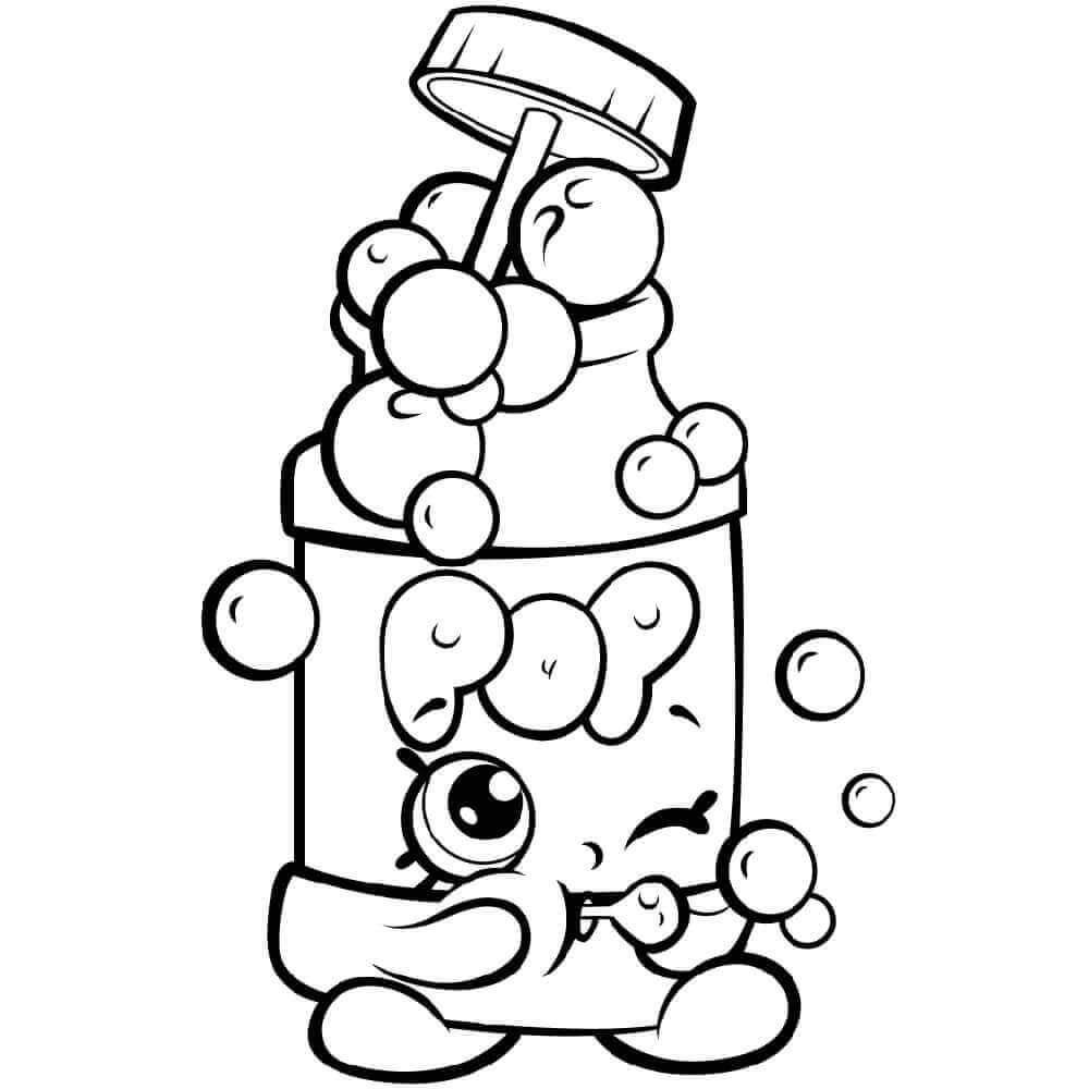 Dibujos de Soplador de Burbujas Pops Shopkin para colorear