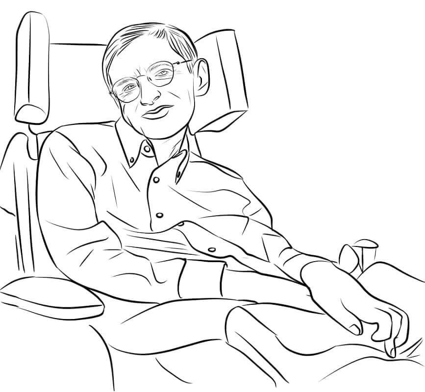 Dibujos de Stephen Hawking para colorear