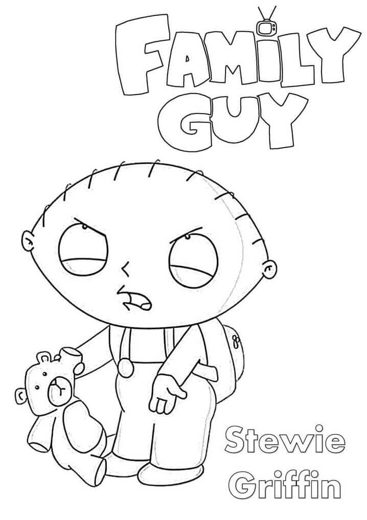 Stewie Griffin Enojado para colorir