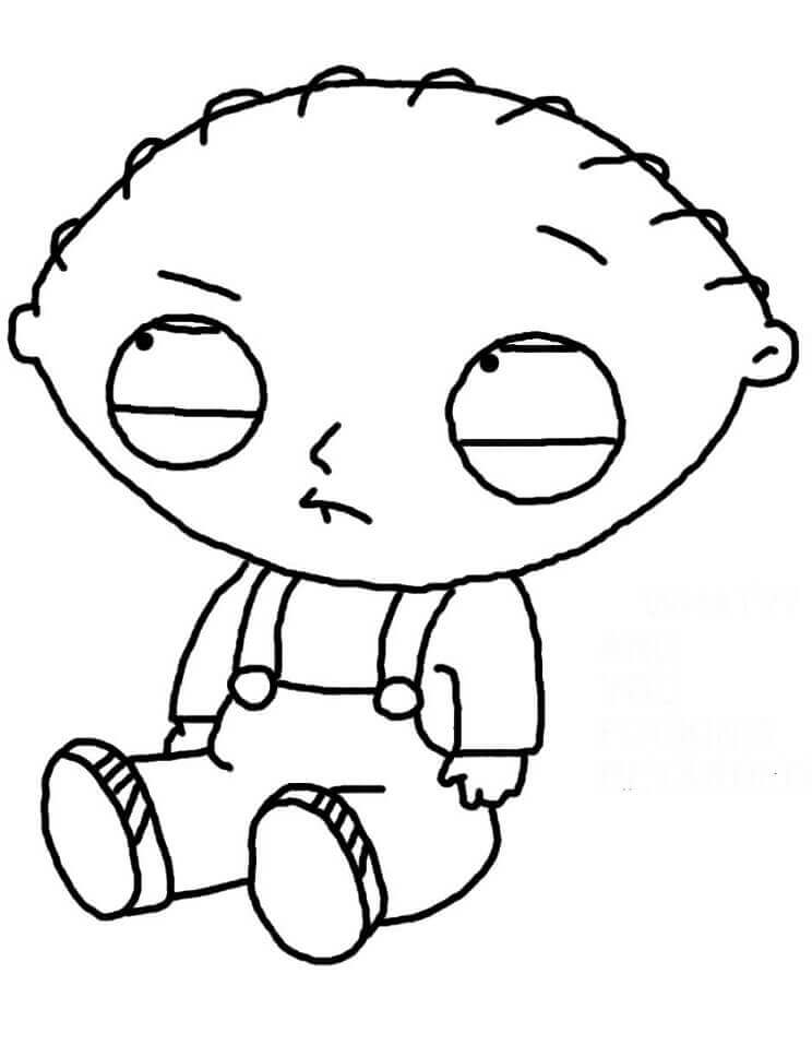 Dibujos de Stewie Griffin Sentado para colorear