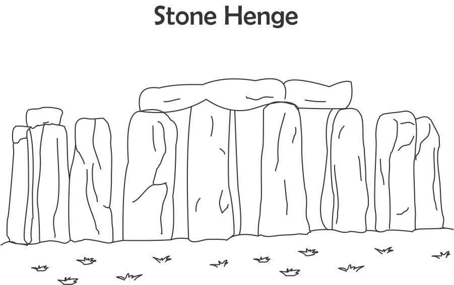 Dibujos de Stonehenge para colorear
