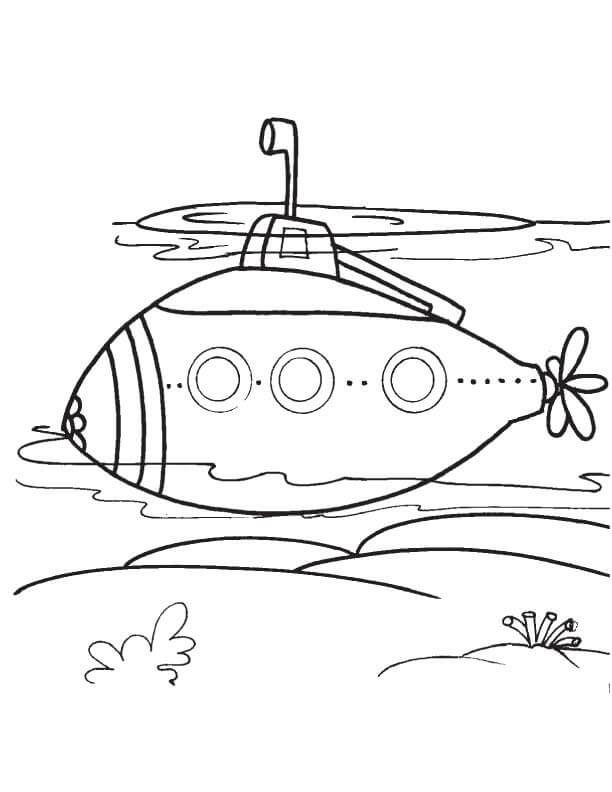 Submarino Moderno para colorir