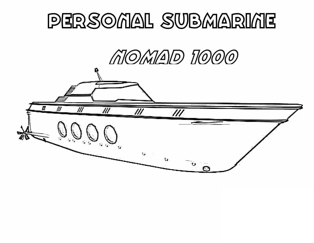 Submarino de Fuerza Completa para colorir