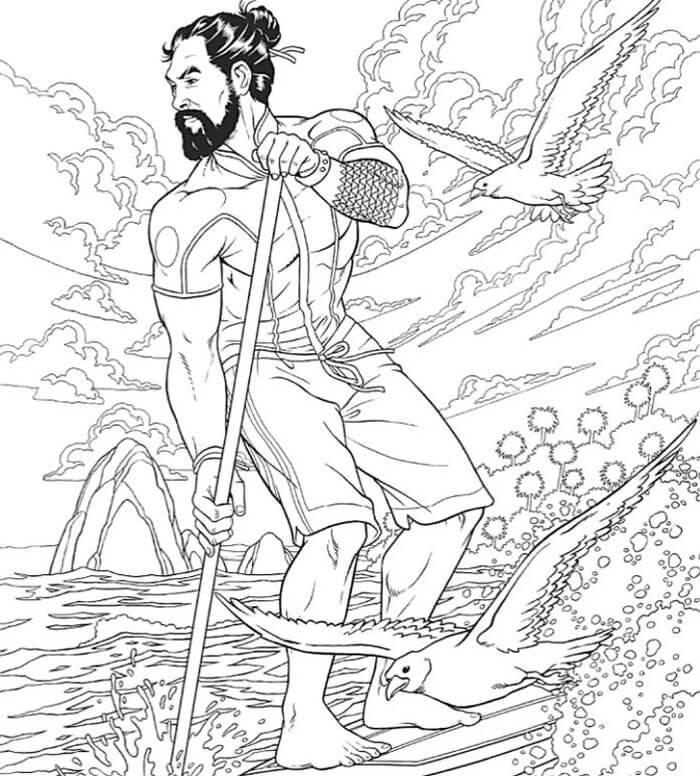 Dibujos de Súper Aquaman para colorear
