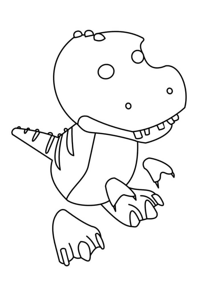 Dibujos de T-Rex Adoptame para colorear