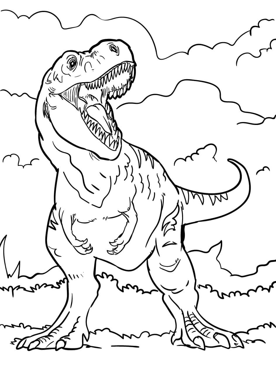 T-Rex Normal para colorir