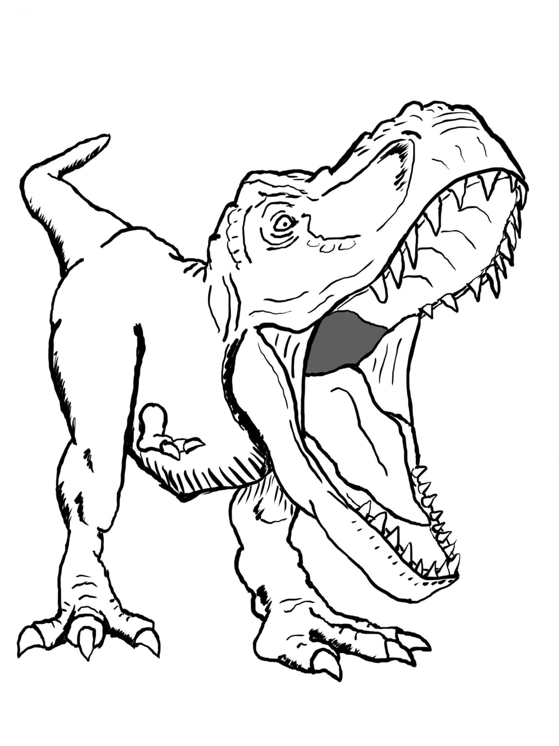 Dibujos de T-Rex Simple para colorear