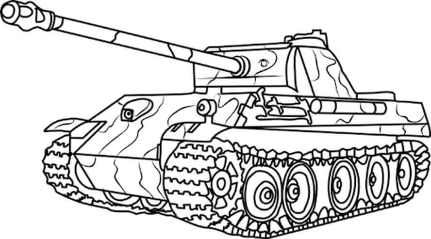 Dibujos de Tanque 3D para colorear