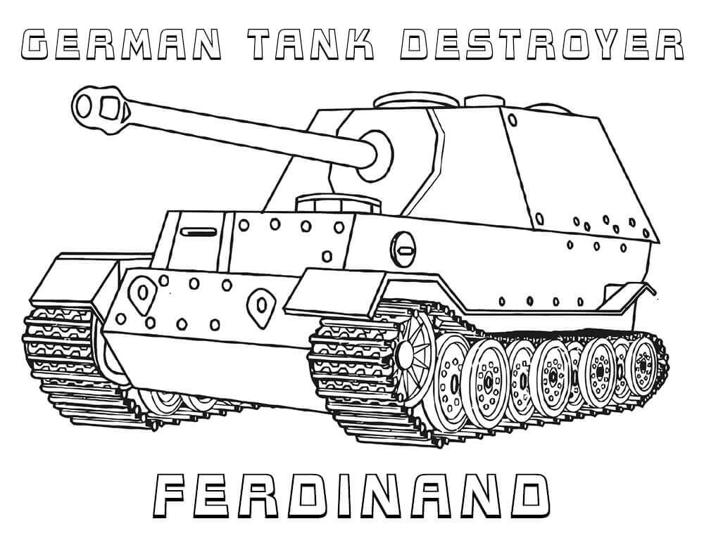 Dibujos de Tanque Alemán para colorear