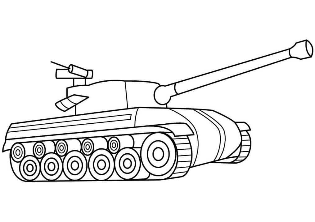 Dibujos de Tanque Militar 1 para colorear