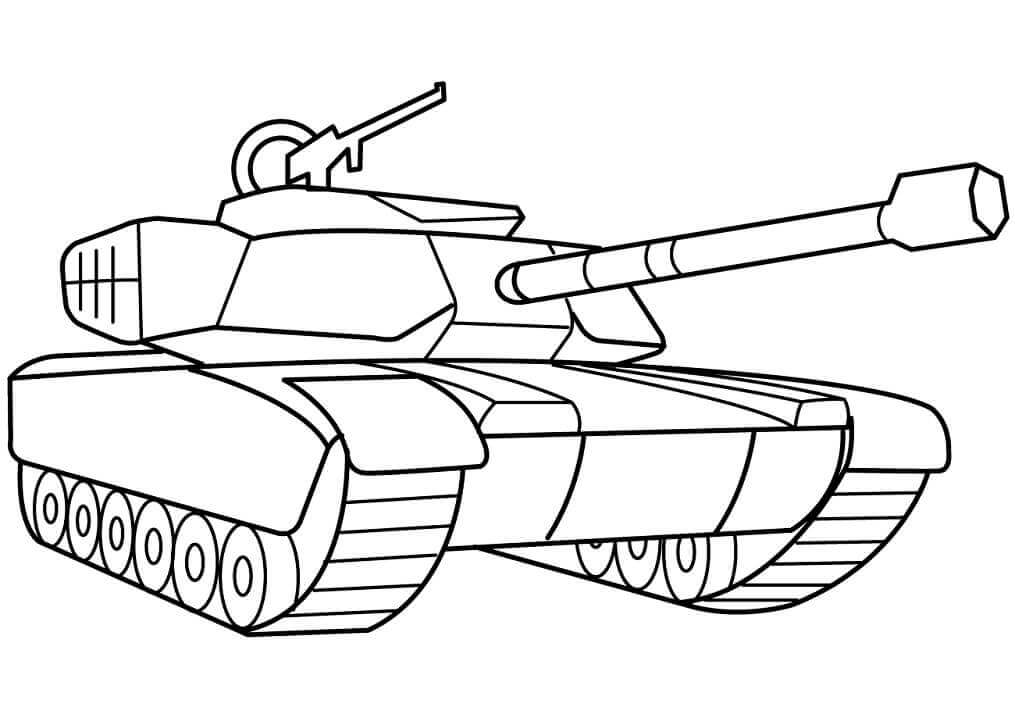 Dibujos de Tanque Militar para colorear