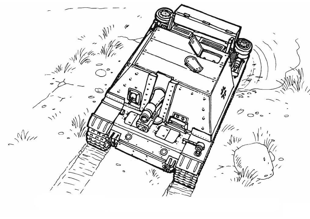 Dibujos de Tanque Sturmpanzer para colorear