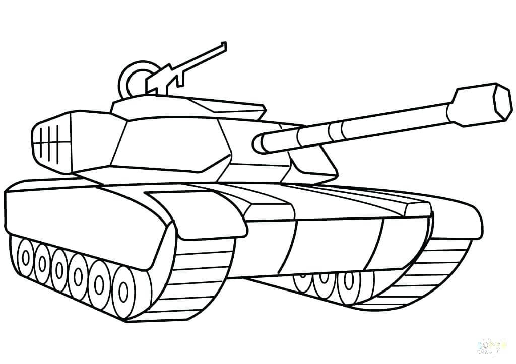 Dibujos de Tanque de Combate para colorear
