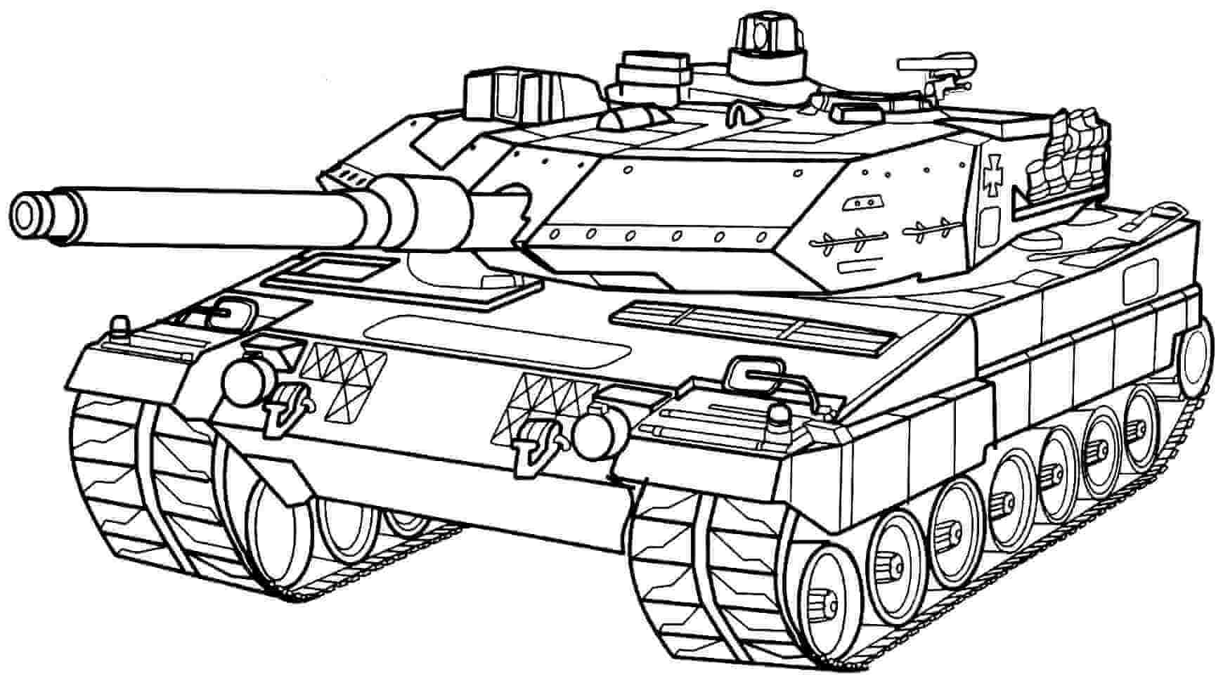 Dibujos de Tanque de Guerra para colorear